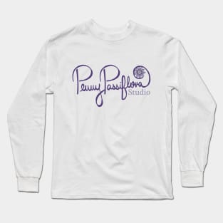 Penny Passiflora Purple Flower Artist Local Business Long Sleeve T-Shirt